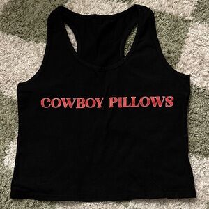 Cowboy Pillows Black Tank Top, Size XL